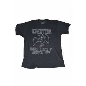 LED Zeppelin 1977 Tour Concert T-Shirt Vintage Rock Band Tee, Size L